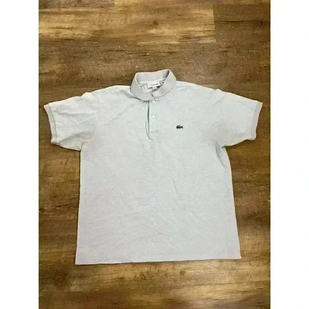 Lacoste Men's Light Blue Polo Size 6 XL Short Sleeve Logo Classic Cotton